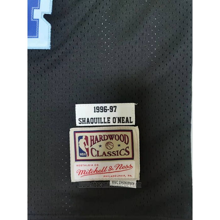 Camiseta Los Angeles Lakers Shaquille O'Neal #34 Mitchell & Ness 1996-97 Azul Negro